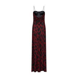 Alex Perry Women Port And Black Animalier-Print Silk Georgette Corset Gown